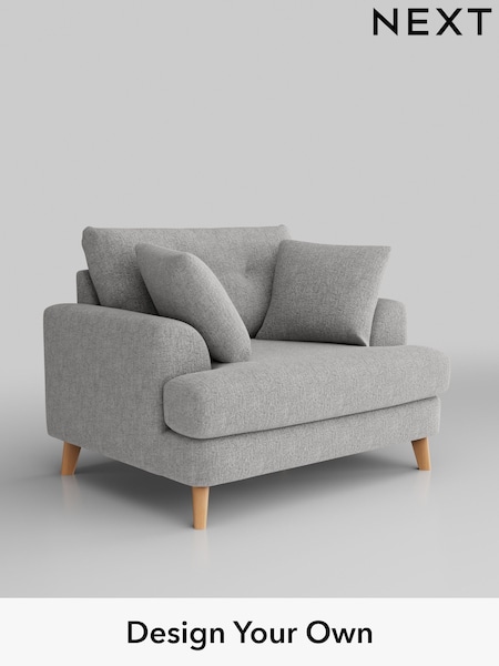 Chunky Chenille/Light Grey Parker Buttoned Back (W42304) | £1,025