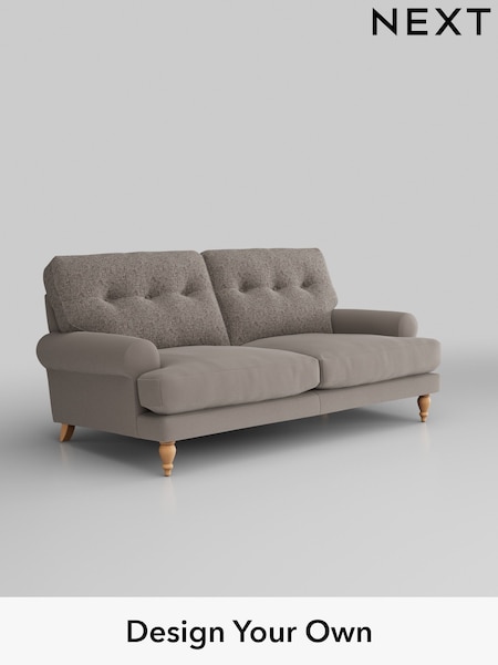 Chunky Chenille/Mink Brown Erin Buttoned Back Deep Sit (W42316) | £1,275