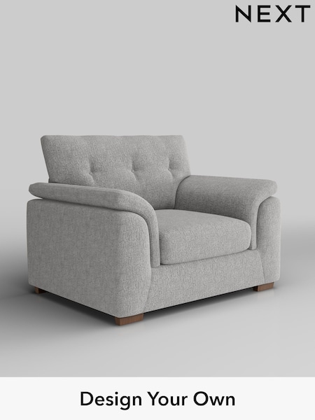 Chunky Chenille/Light Grey Hayden Buttoned Back (W42320) | £850