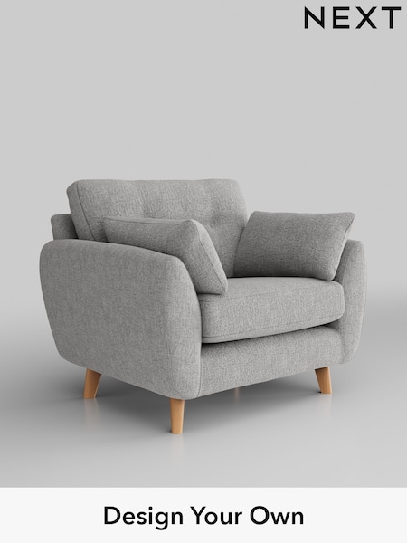 Chunky Chenille/Light Grey Wilson Buttoned Back (W42330) | £699