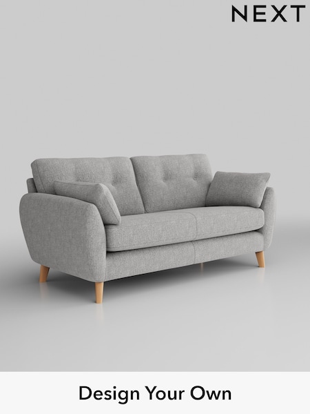 Chunky Chenille/Light Grey Wilson Buttoned Back (W42330) | £1,050