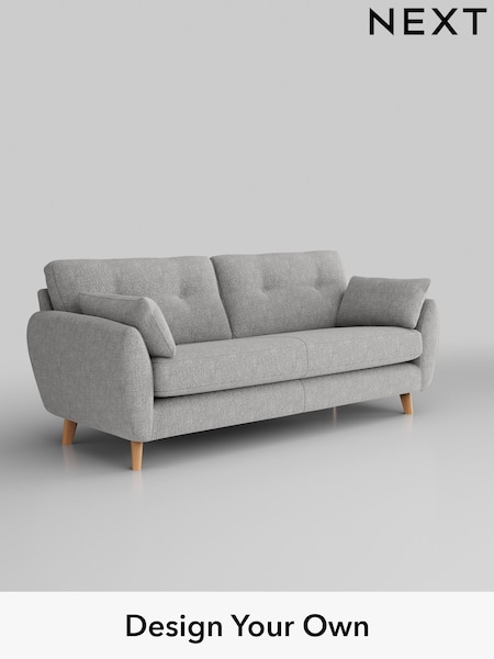 Chunky Chenille/Light Grey Wilson Buttoned Back (W42330) | £1,150