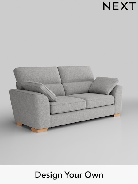 Chunky Chenille/Light Grey Stamford Highback (W42331) | £1,299