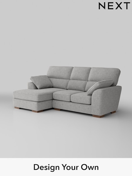 Chunky Chenille/Light Grey Stamford Highback (W42331) | £1,775
