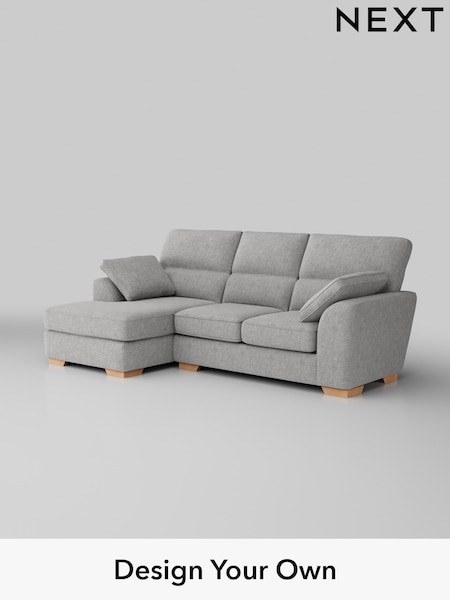 Chunky Chenille/Light Grey Stamford Highback (W42331) | £1,875