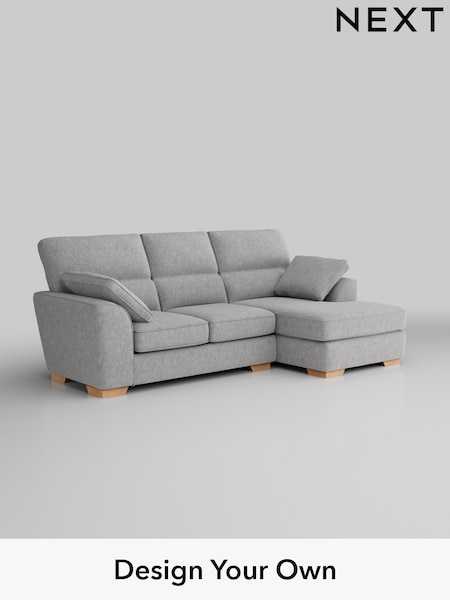 Chunky Chenille/Light Grey Stamford Highback (W42331) | £1,875