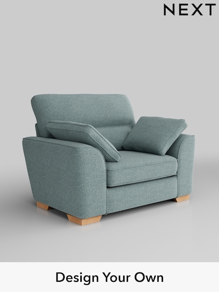 Chunky Chenille/Light Teal Green Stamford Highback (W42332) | £899