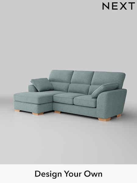 Chunky Chenille/Light Teal Green Stamford Highback (W42332) | £1,875