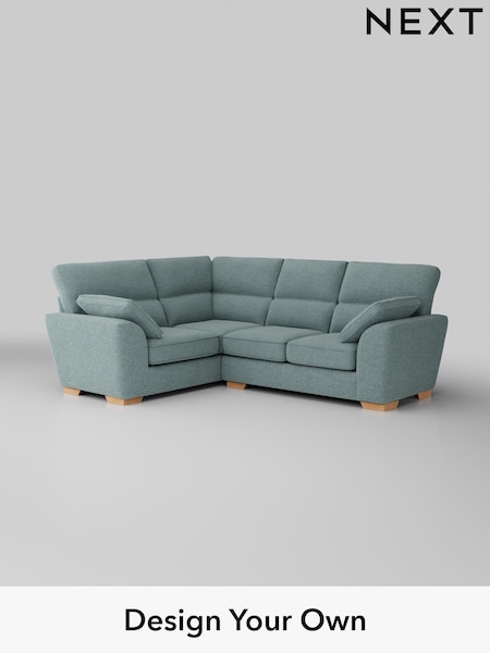 Chunky Chenille/Light Teal Green Stamford Highback (W42332) | £2,150