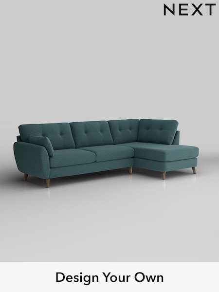 Chunky Chenille/Mid Teal Green Wilson Buttoned Back (W42340) | £1,775