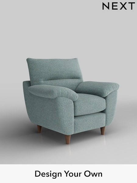 Chunky Chenille/Light Teal Green Elliot Highback (W42343) | £675