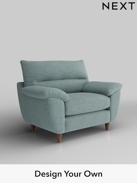 Chunky Chenille/Light Teal Green Elliot Highback (W42343) | £775