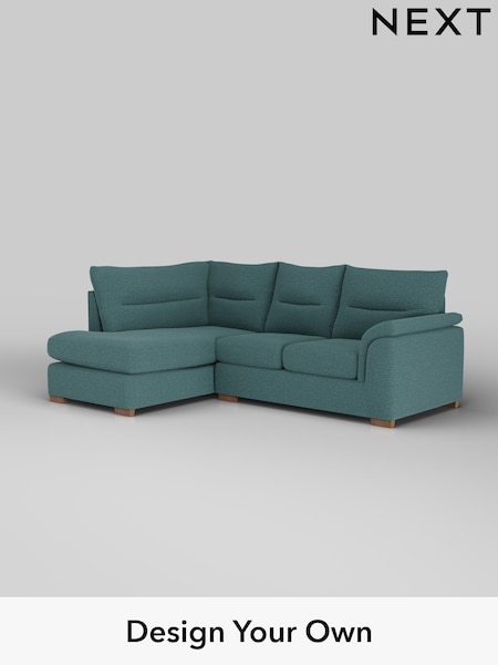 Chunky Chenille/Mid Teal Green Hayden Highback (W42344) | £1,825