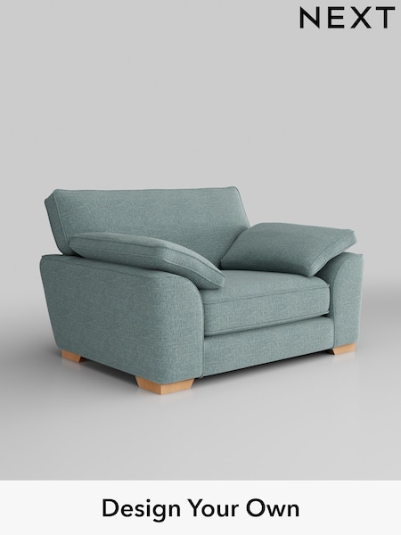 Chunky Chenille/Light Teal Green Stamford Grand Relaxed Sit (W42365) | £1,299