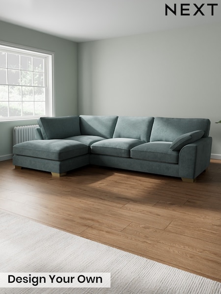 Chunky Chenille/Light Teal Green Stamford Grand Relaxed Sit (W42365) | £2,525