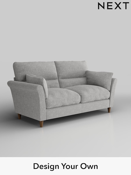 Chunky Chenille/Light Grey Hartley Highback Relaxed Sit (W42367) | £1,325