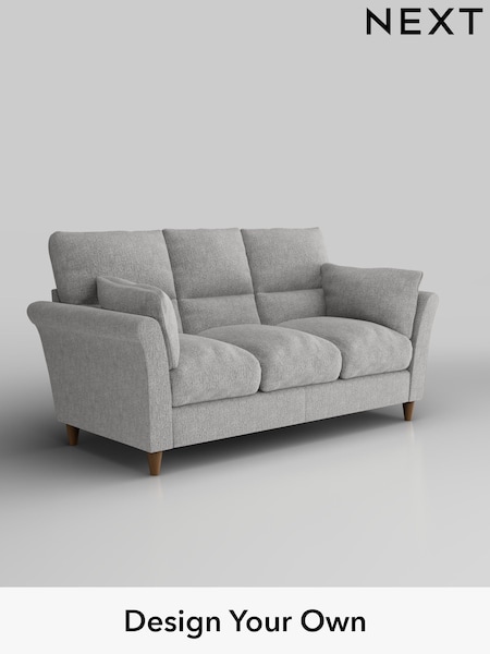 Chunky Chenille/Light Grey Hartley Highback Relaxed Sit (W42367) | £1,325