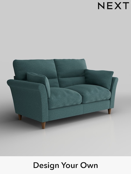 Chunky Chenille/Mid Teal Green Hartley Highback Relaxed Sit (W42368) | £1,225