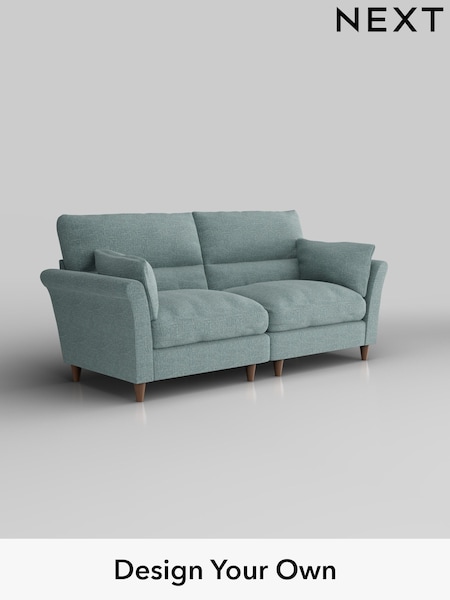 Chunky Chenille/Light Teal Green Hartley Highback Relaxed Sit (W42371) | £1,425