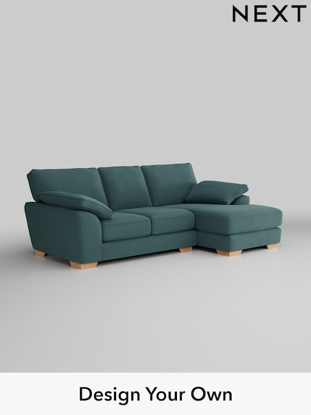Chunky Chenille/Mid Teal Green Stamford Grand Relaxed Sit (W42378) | £2,275
