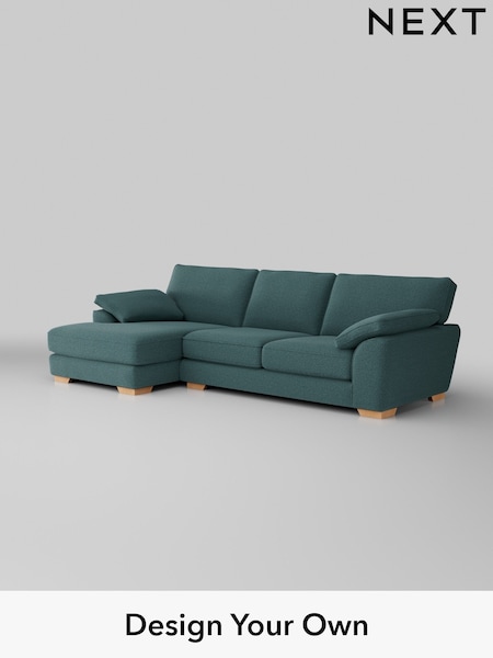 Chunky Chenille/Mid Teal Green Stamford Grand Relaxed Sit (W42378) | £2,550