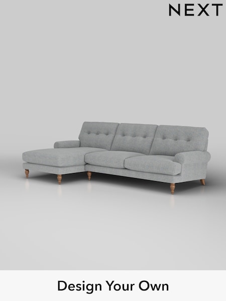 Chunky Marl/Mid Grey Erin Buttoned Back Deep Relaxed Sit (W42382) | £2,025