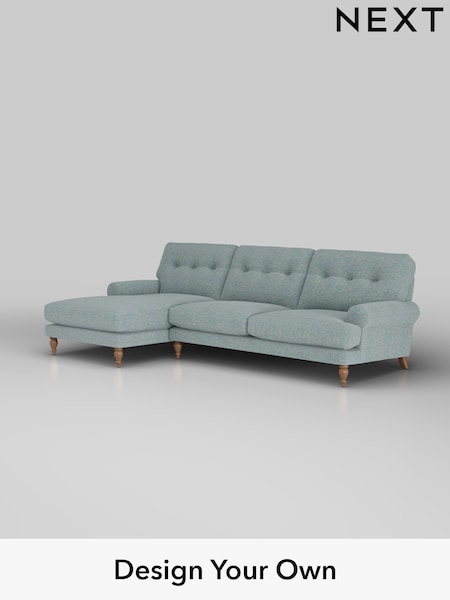 Chunky Marl/Mid Blue Erin Buttoned Back Deep Relaxed Sit (W42384) | £2,025