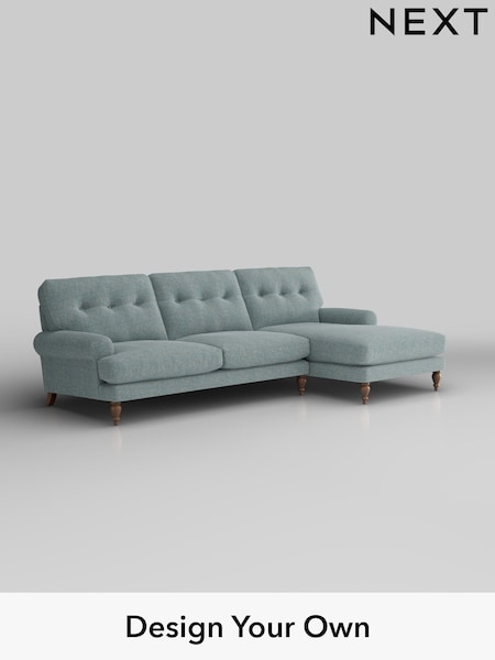 Chunky Marl/Mid Blue Erin Buttoned Back Deep Relaxed Sit (W42384) | £2,025