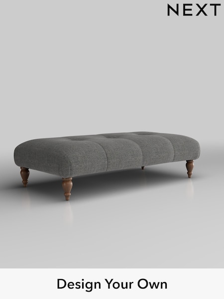 Chunky Texture/Dark Grey Erin Buttoned Back Deep Relaxed Sit (W42390) | £499