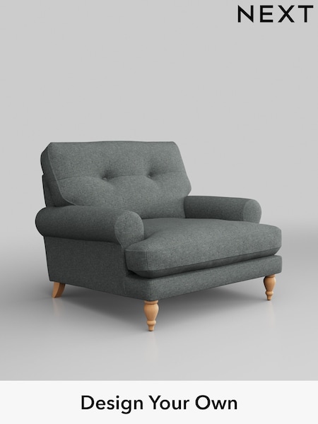 Chunky Weave/Mid Grey Erin Buttoned Back Deep Relaxed Sit (W42401) | £925