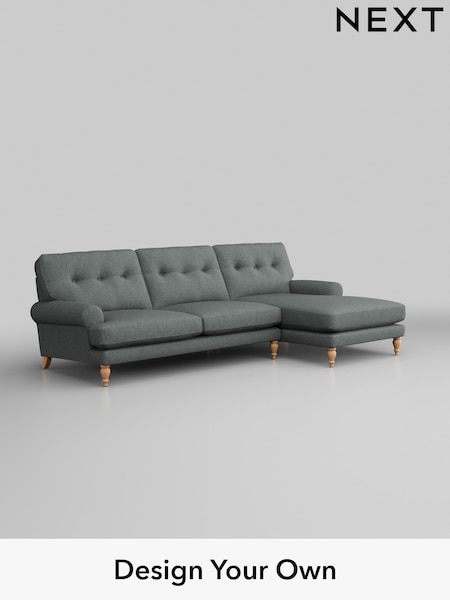 Chunky Weave/Mid Grey Erin Buttoned Back Deep Relaxed Sit (W42401) | £2,025