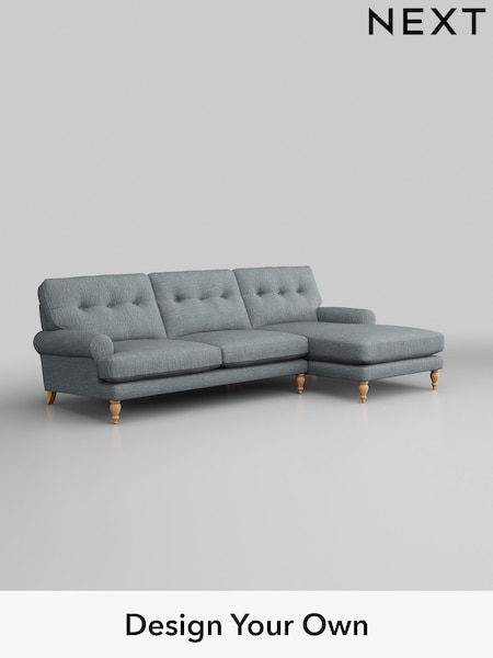 Chunky Weave/Mid Blue Erin Buttoned Back Deep Relaxed Sit (W42402) | £2,025