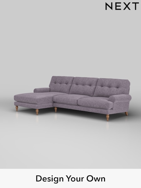 Cotswold Chenille/Light Lilac Purple Erin Buttoned Back Deep Relaxed Sit (W42417) | £2,025