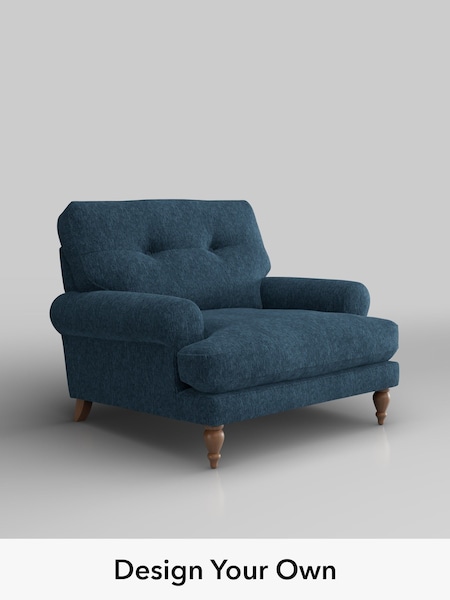 Cotswold Chenille/Dark Blue Erin Buttoned Back Deep Relaxed Sit (W42419) | £925