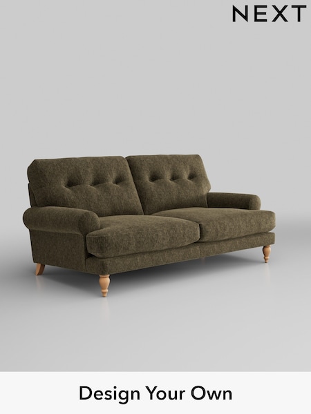 Cotswold Chenille/Dark Green Erin Buttoned Back Deep Relaxed Sit (W42423) | £1,325