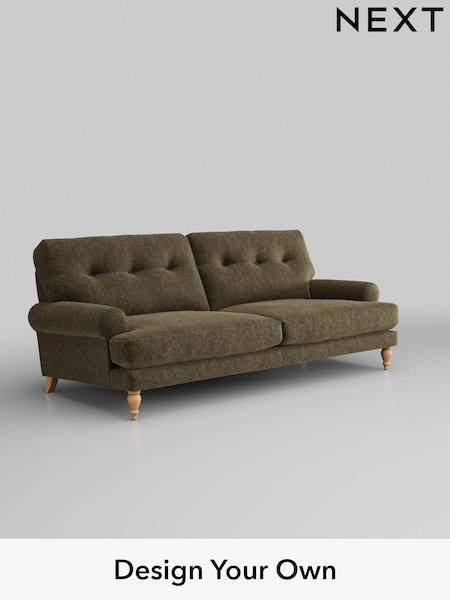 Cotswold Chenille/Dark Green Erin Buttoned Back Deep Relaxed Sit (W42423) | £1,425