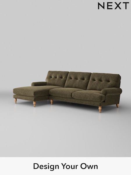Cotswold Chenille/Dark Green Erin Buttoned Back Deep Relaxed Sit (W42423) | £2,025