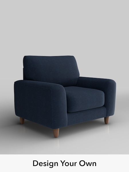 Fine Chenille Easy Clean/Dark Navy Blue Campbell (W42429) | £875