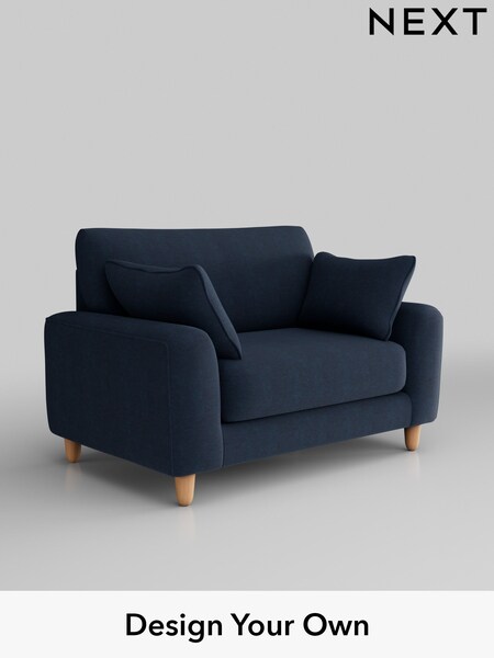 Fine Chenille Easy Clean/Dark Navy Blue Campbell (W42429) | £975