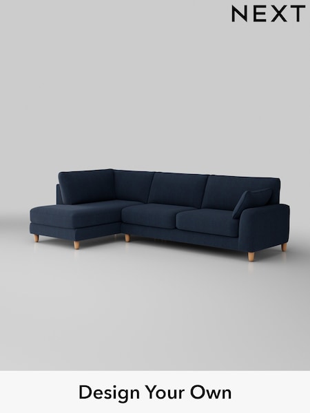 Fine Chenille Easy Clean/Dark Navy Blue Campbell (W42429) | £1,975