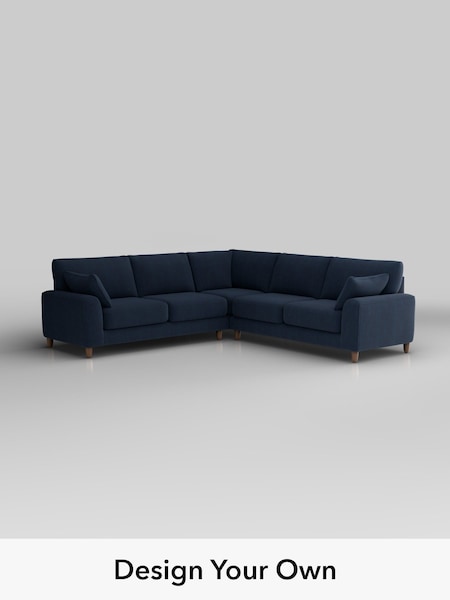 Fine Chenille Easy Clean/Dark Navy Blue Campbell (W42429) | £2,350