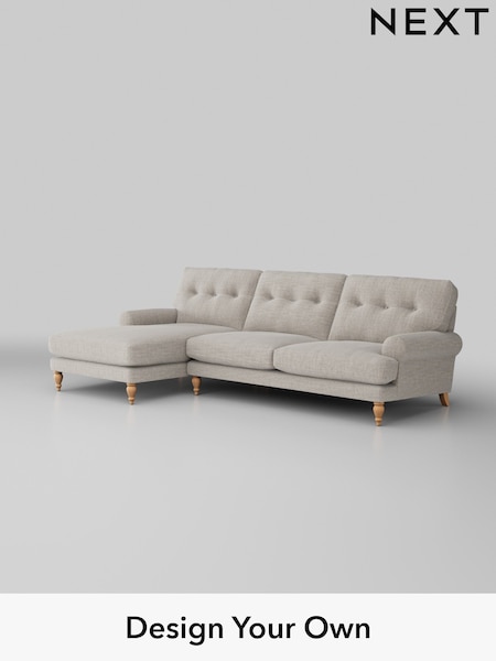 Chunky Weave/Dove Grey Erin Buttoned Back Deep Sit (W42430) | £1,975