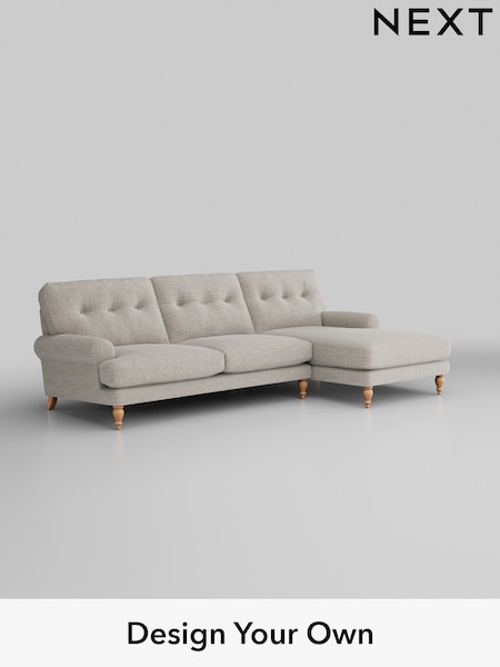 Chunky Weave/Dove Grey Erin Buttoned Back Deep Sit (W42430) | £1,975