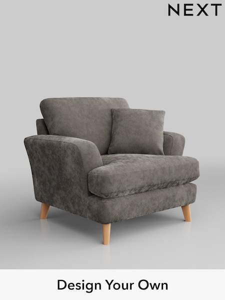 Distressed Velour/French Grey Conway Relaxed Sit (W42431) | £875