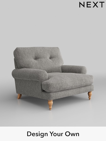 Cotswold Chenille/Silver Grey Erin Buttoned Back Deep Relaxed Sit (W42434) | £925