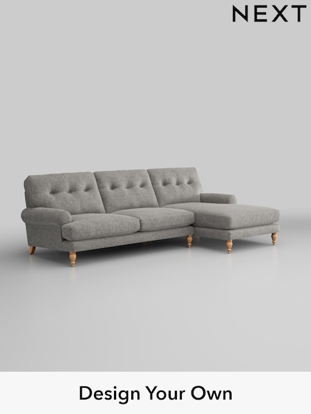 Cotswold Chenille/Silver Grey Erin Buttoned Back Deep Relaxed Sit (W42434) | £2,025