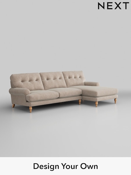 Cotswold Chenille/Light Natural Erin Buttoned Back Deep Relaxed Sit (W42435) | £2,025