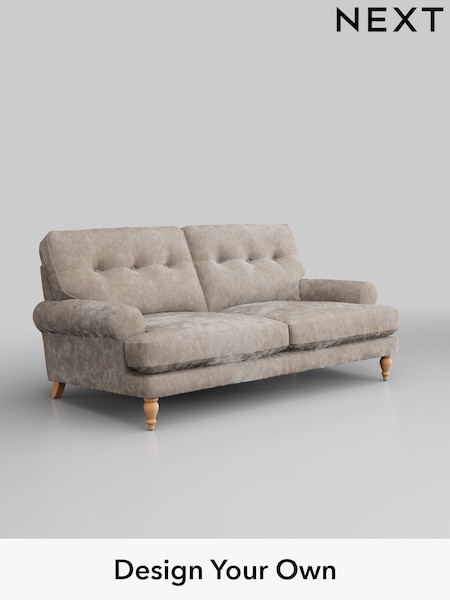 Distressed Velour/Mid Natural Erin Buttoned Back Deep Relaxed Sit (W42436) | £1,325