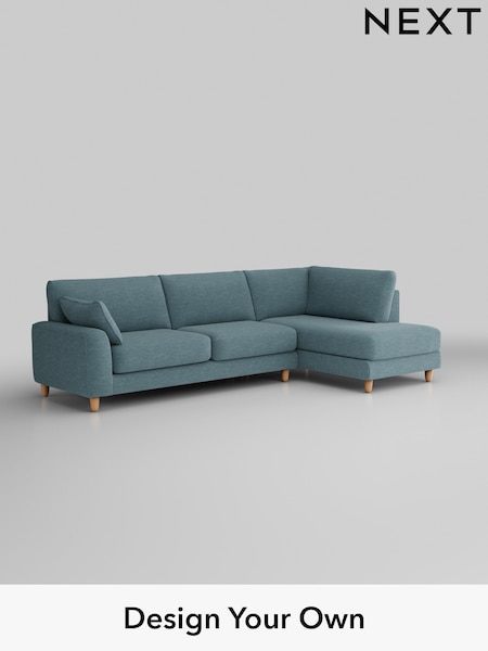 Fine Chenille Easy Clean/Mid Blue Campbell (W42439) | £1,975