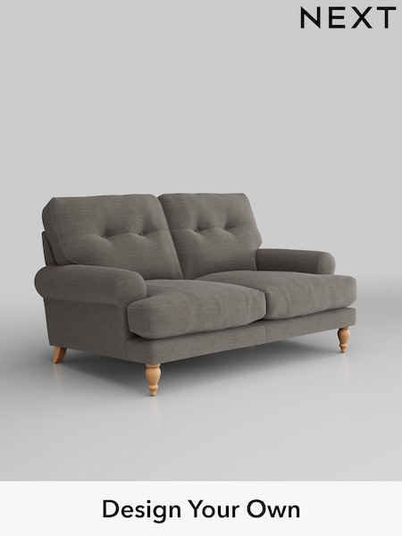 Fine Chenille Easy Clean/Dark Smoke Grey Erin Buttoned Back Deep Relaxed Sit (W42440) | £1,225